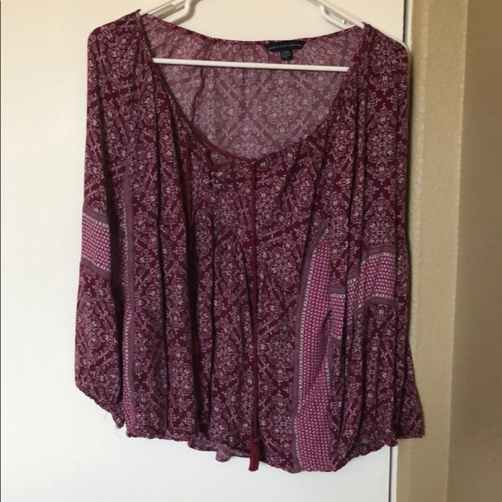 American eagle peasant shirt